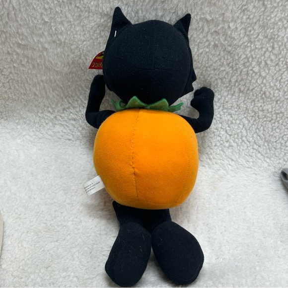 Felix the cat Halloween Plush 12" vintage with tags pumpkin body - Picture 6 of 14